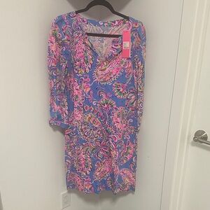 Lilly Pulitzer Pink and Blue Paisley Dress